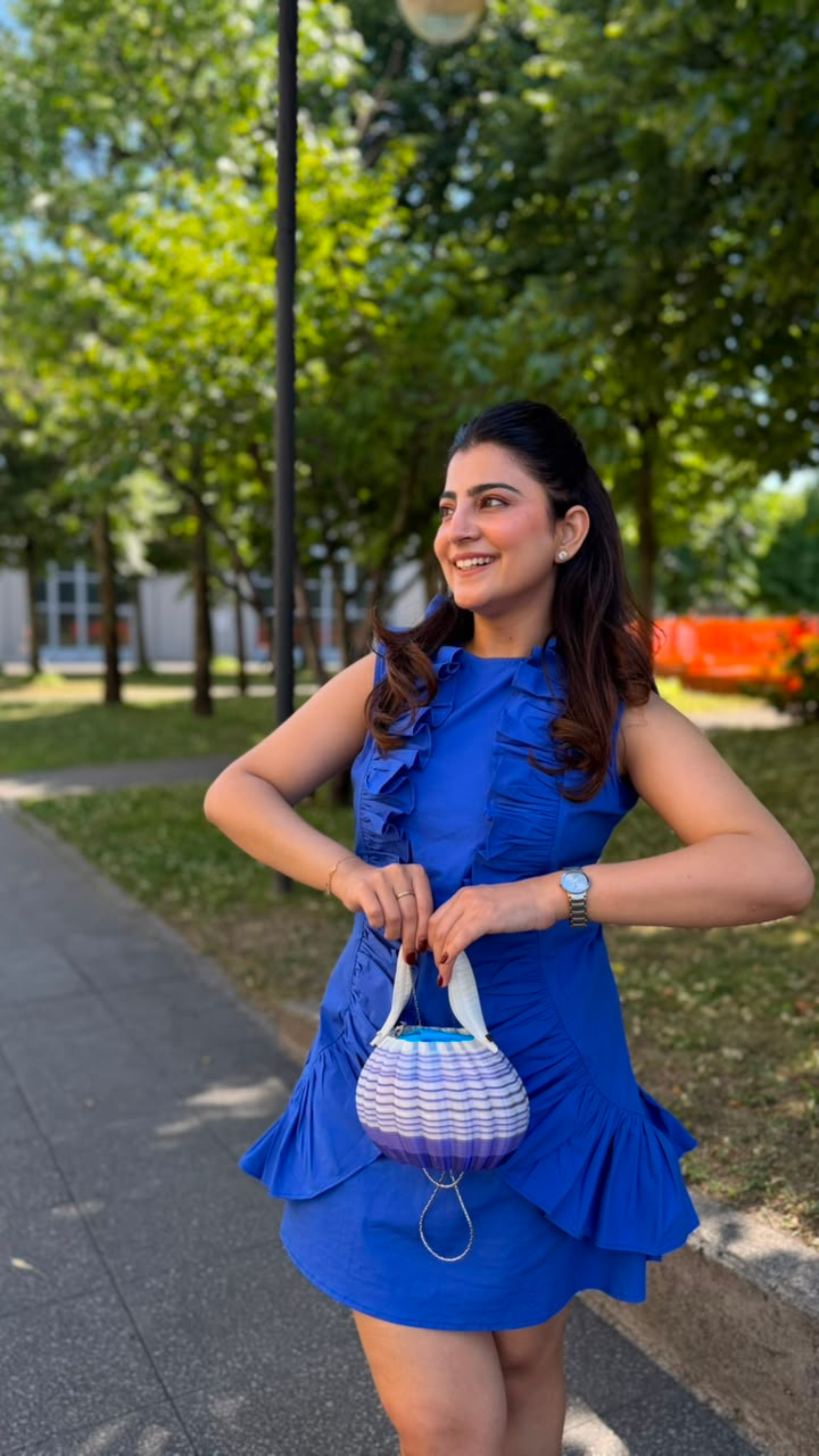 Ruffle Reverie in Blue