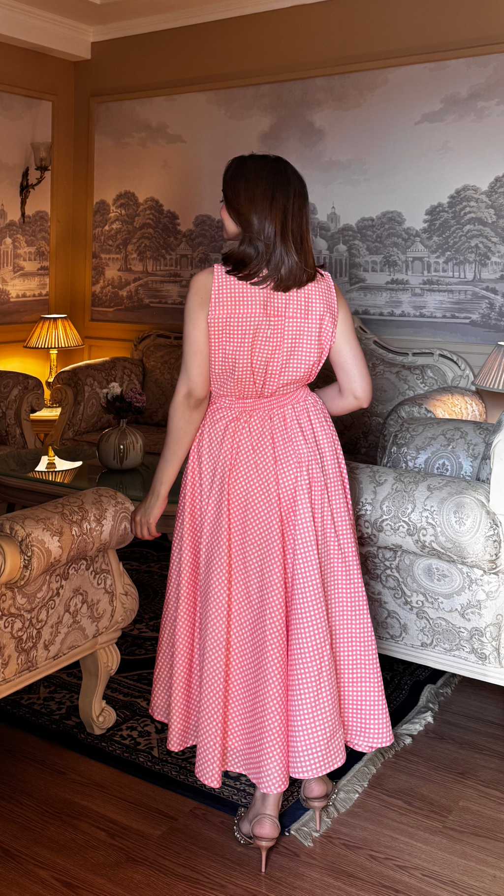 Peach Frill Shirt Set