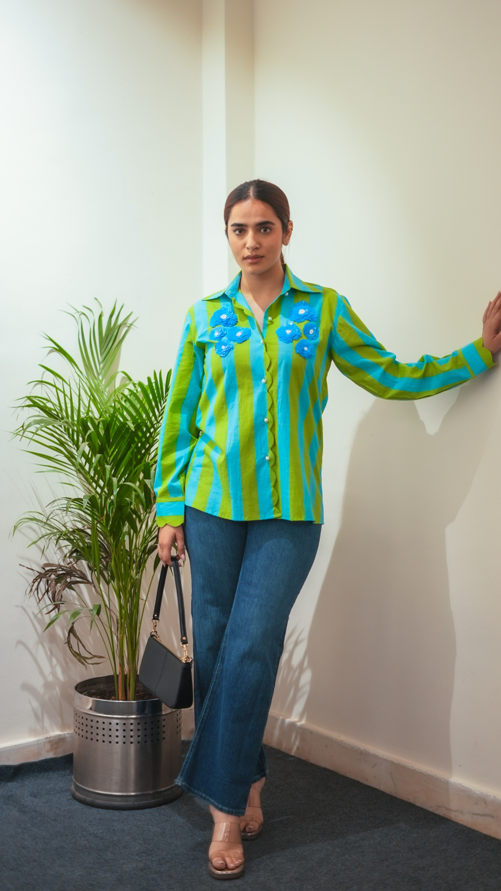 Aqua Stripe Shirt