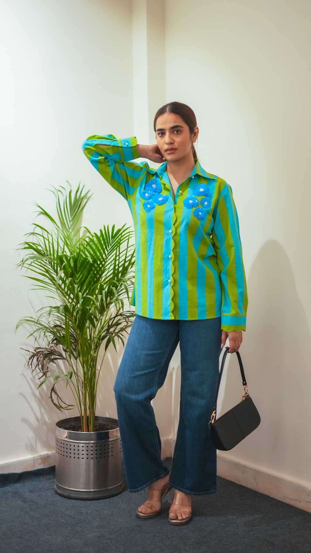 Aqua Stripe Shirt
