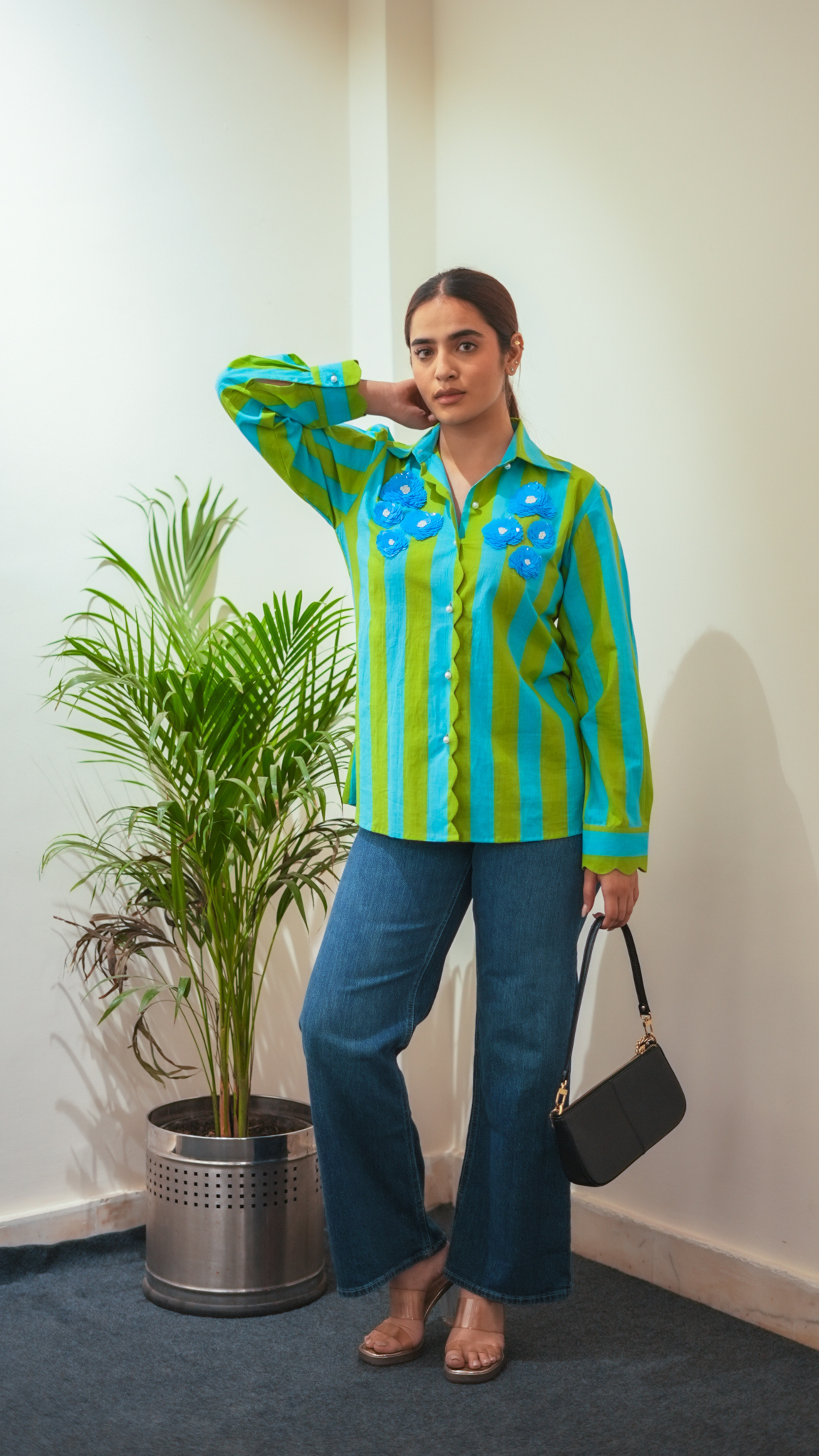 Aqua Stripe Shirt