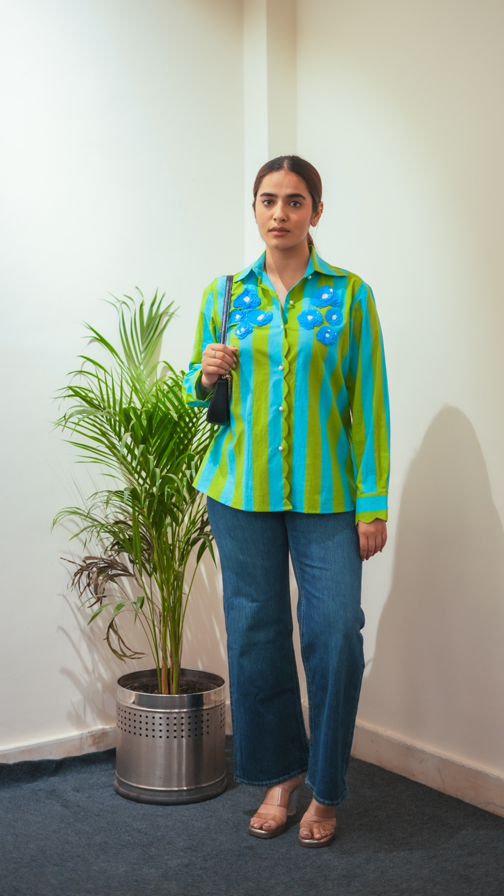 Aqua Stripe Shirt