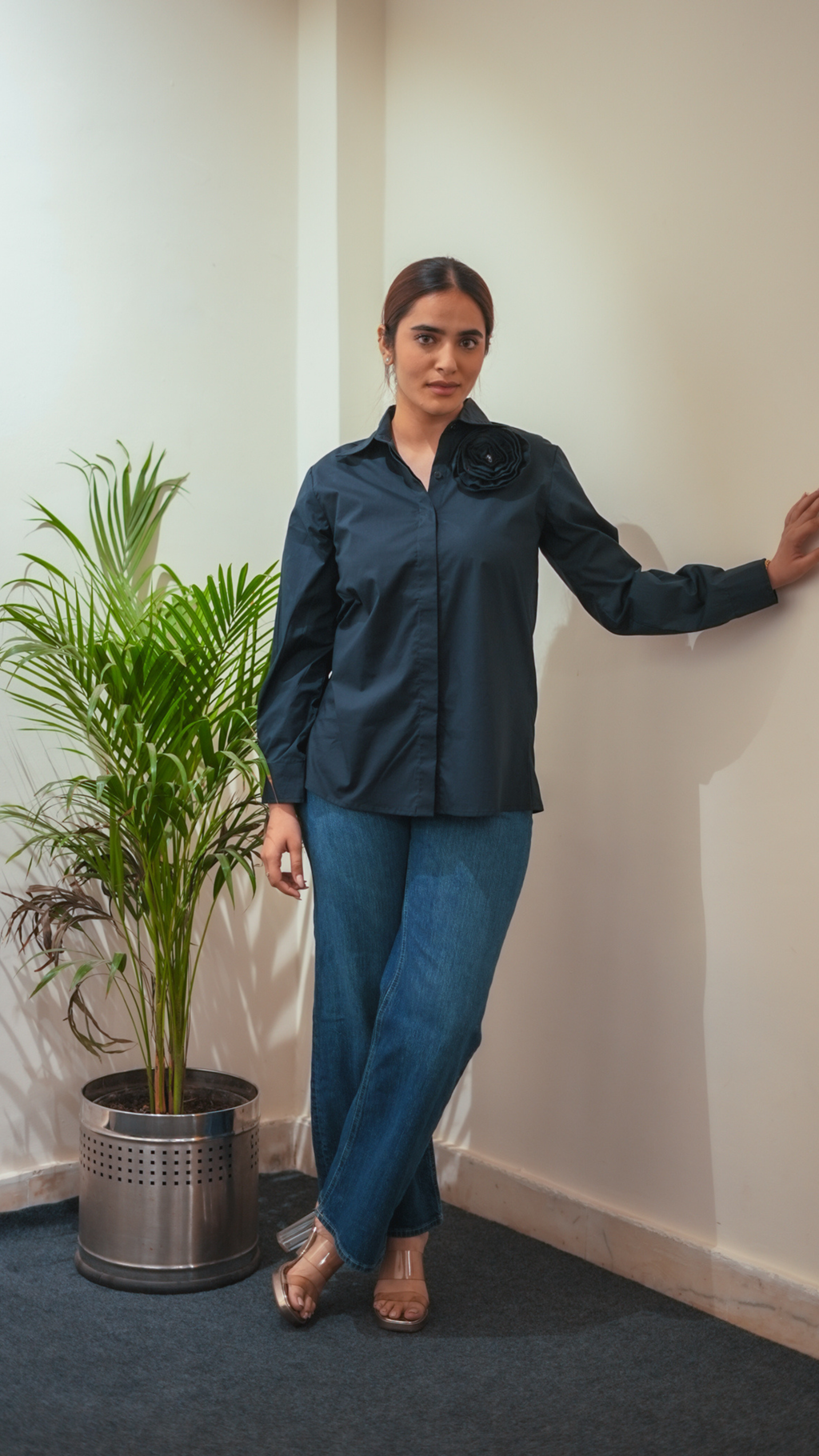 Midnight Rosette Shirt