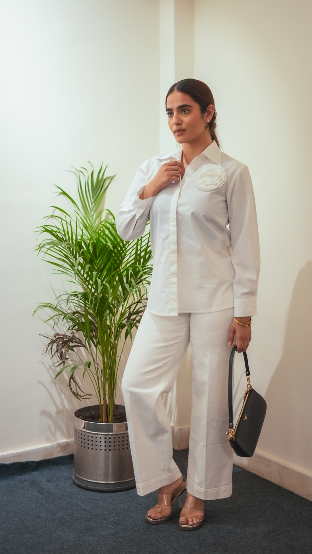Ivory Rosette Shirt