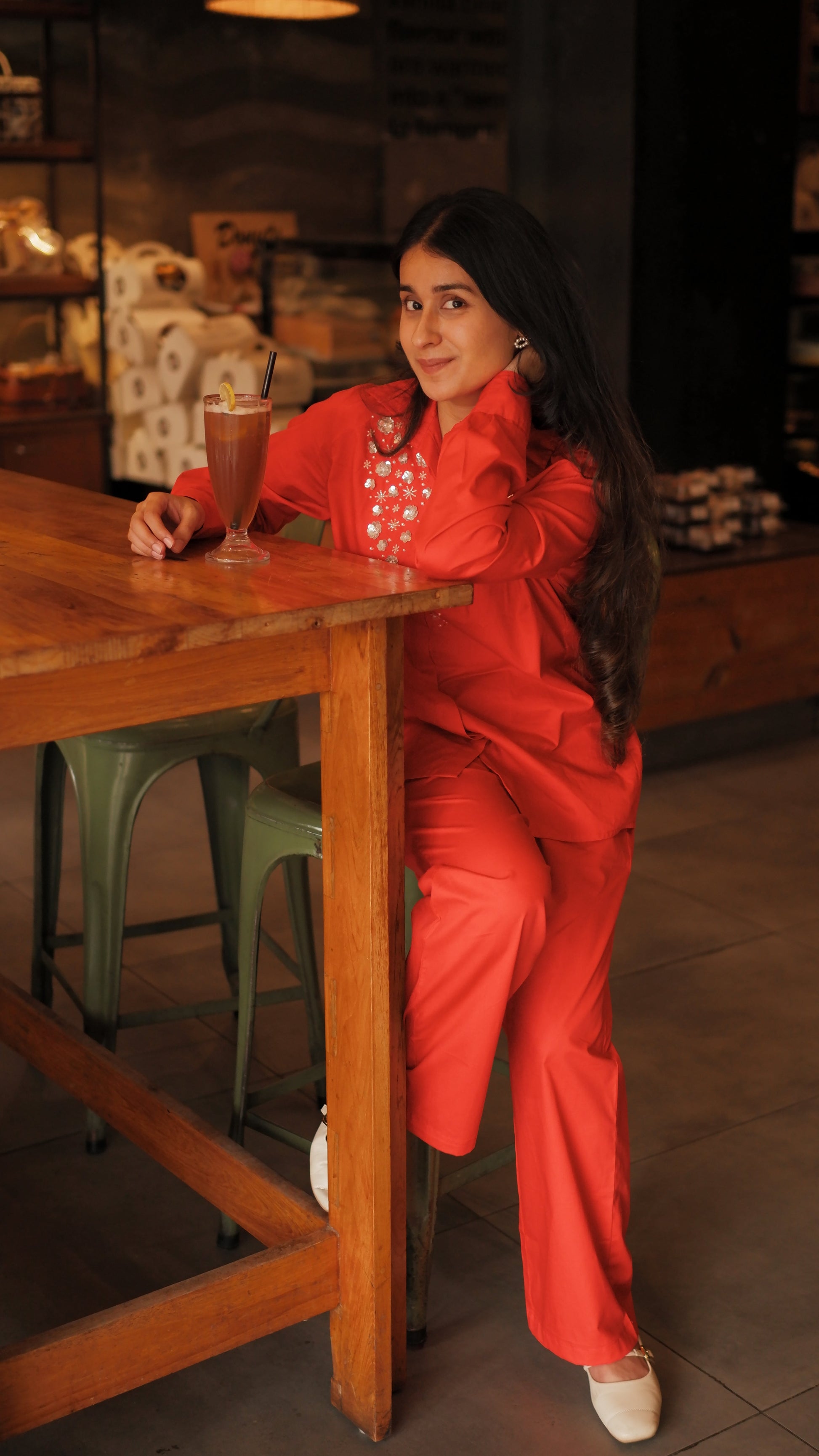 Crimson Bloom Shirt