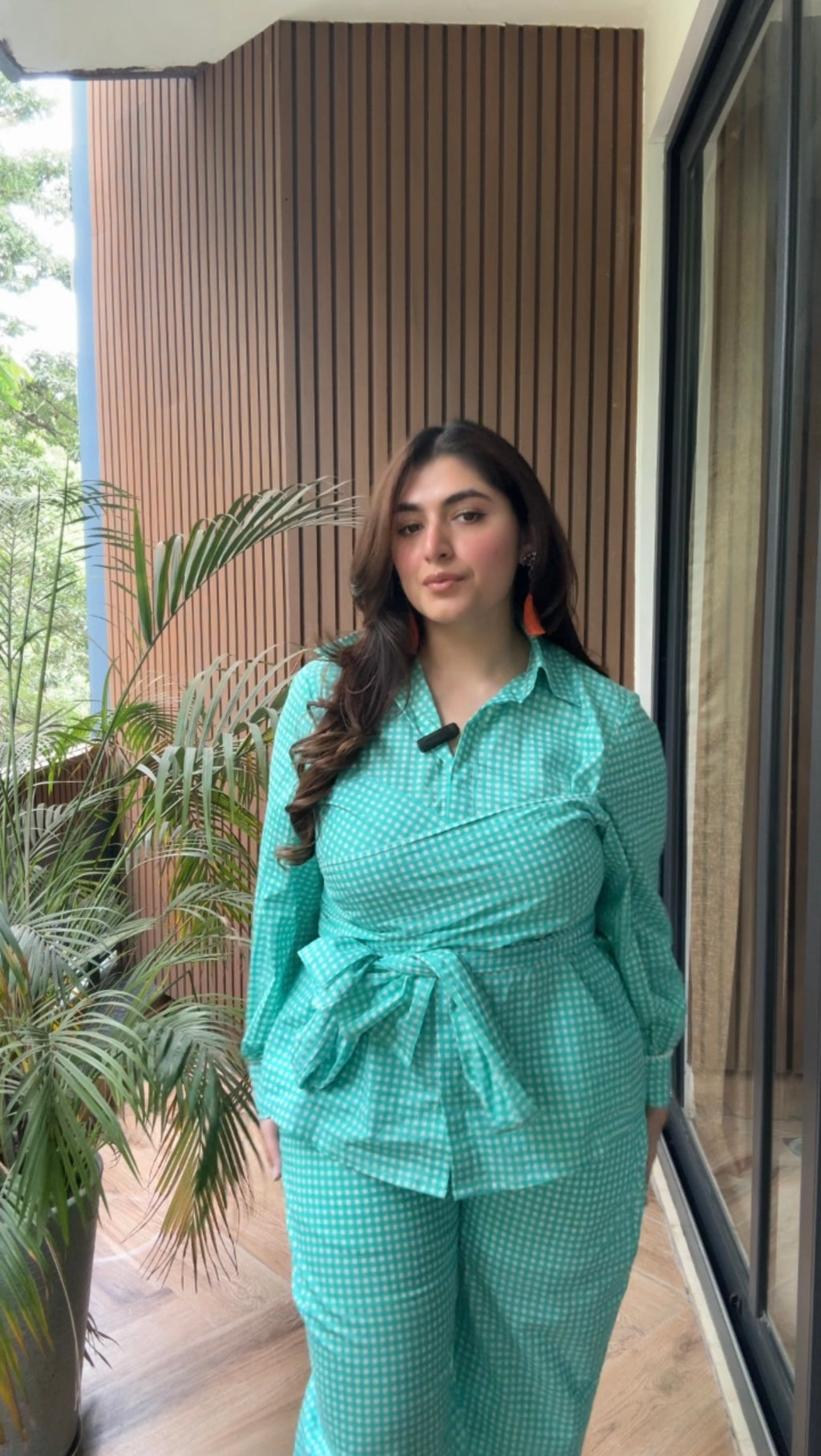 Mint Green Wrap Shirt