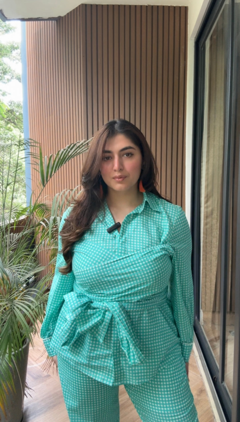 Mint Green Wrap Shirt