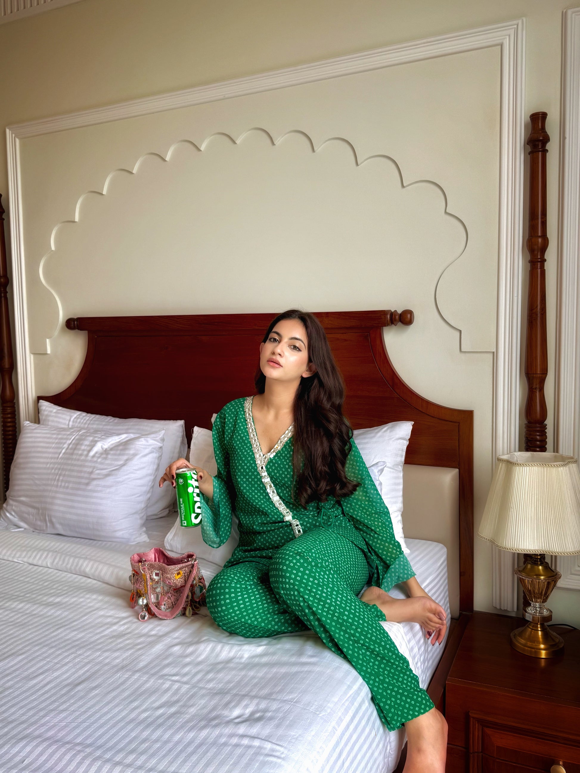 Gul Wrap Set in Emerald