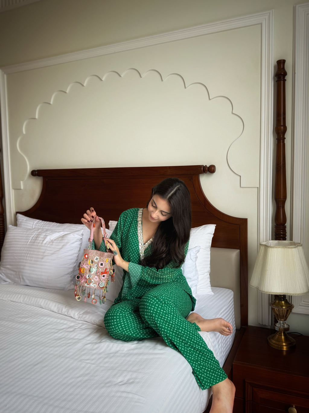 Gul Wrap Set in Emerald