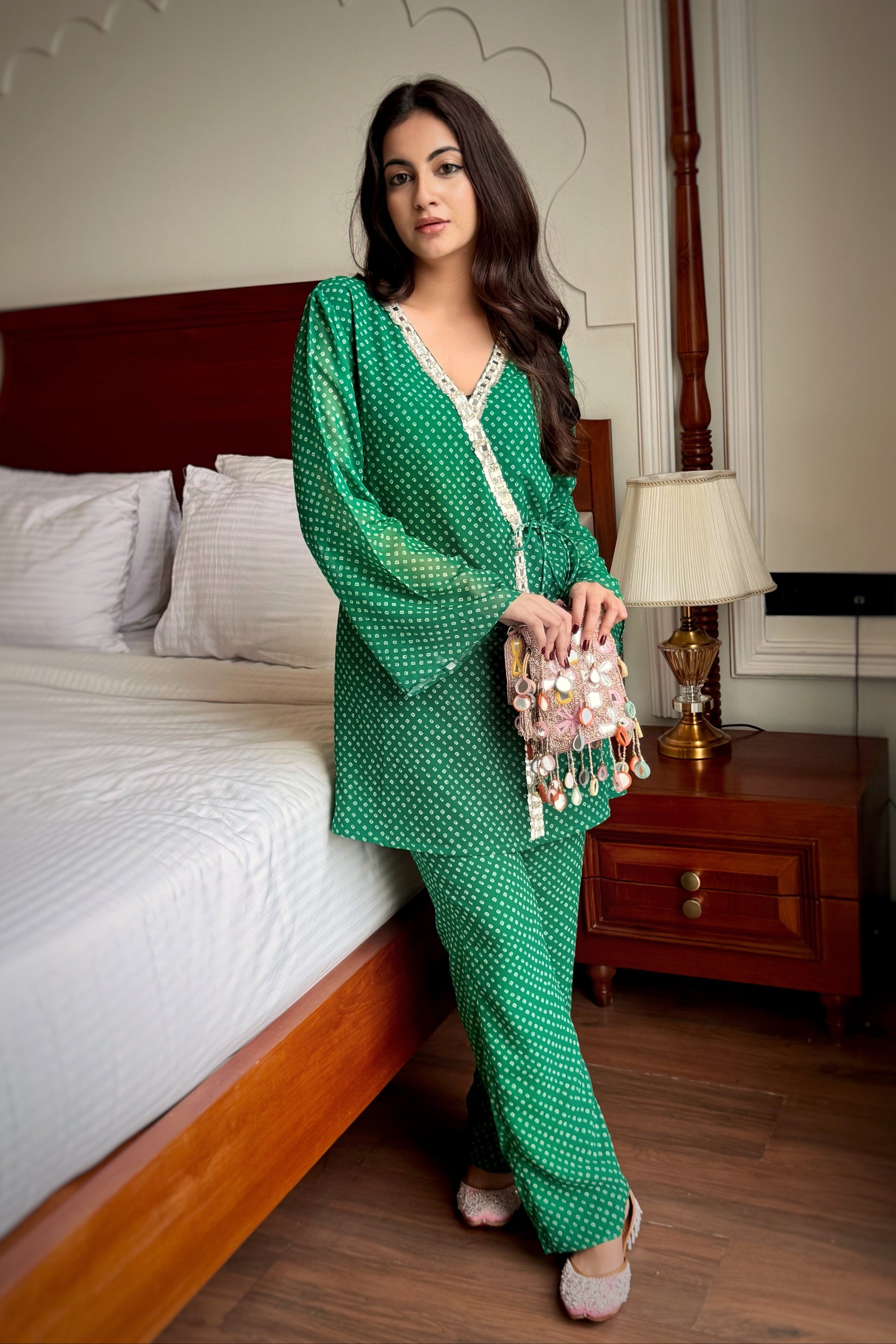 Gul Wrap Set in Emerald