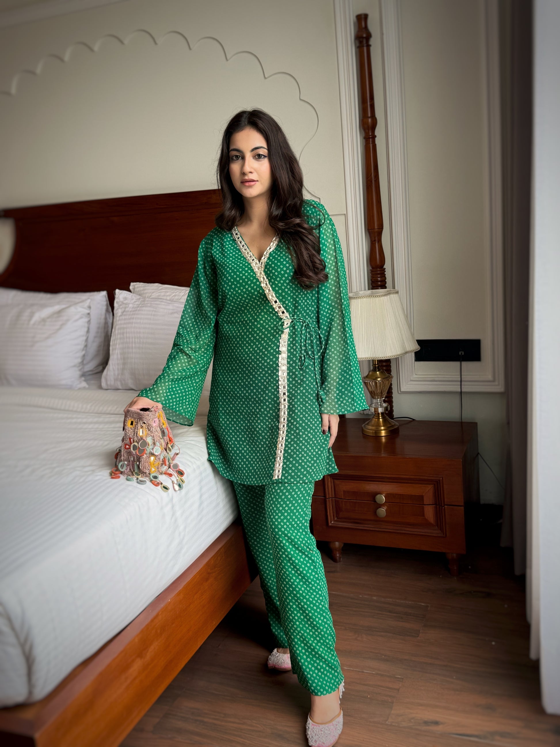Gul Wrap Set in Emerald