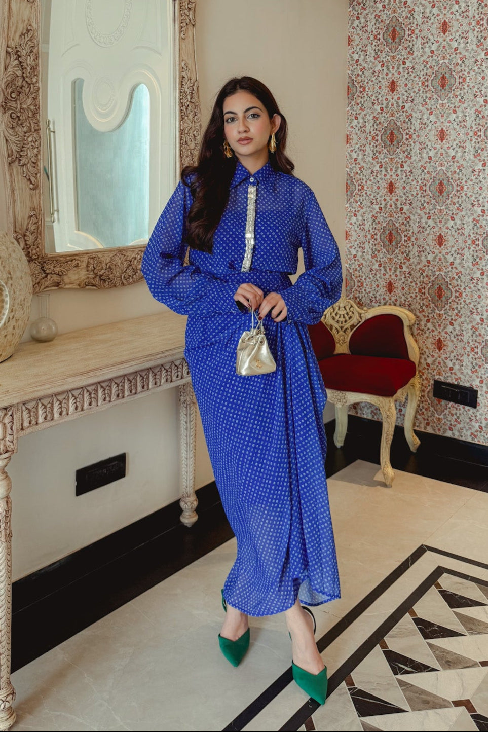 Noor Bandhej with Dhoti